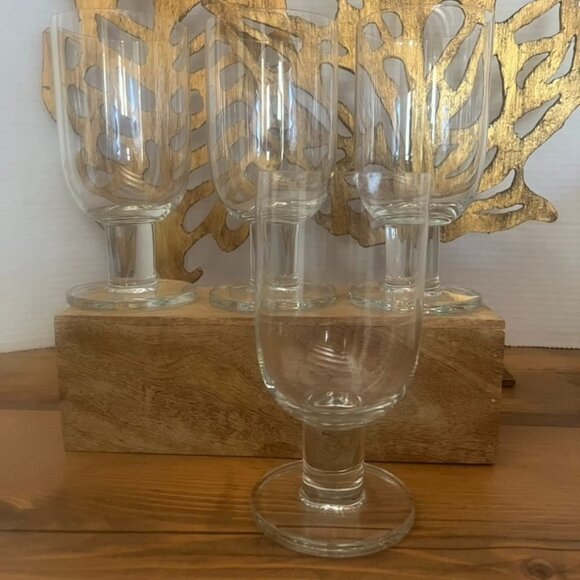 Crate & Barrel Viva 12 oz Water Goblets Set Of 4 Discontinued Elegant Modern - Picture 1 of 8